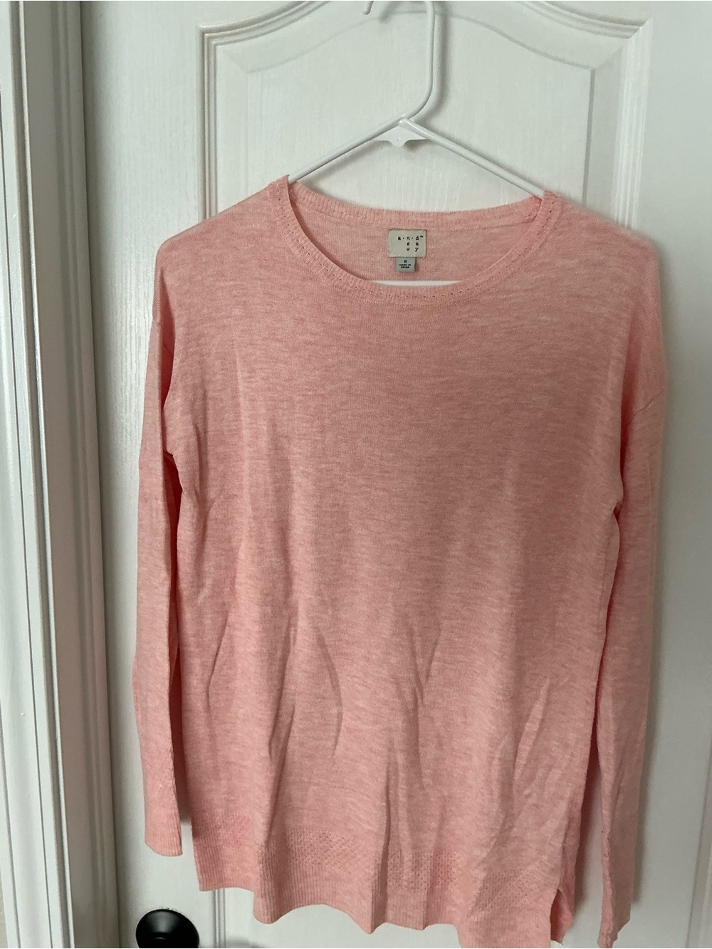 a new day Soft Blush Crewneck Long-Sleeve Top